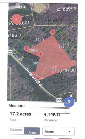 Aerial overview of private Ohio land parcel