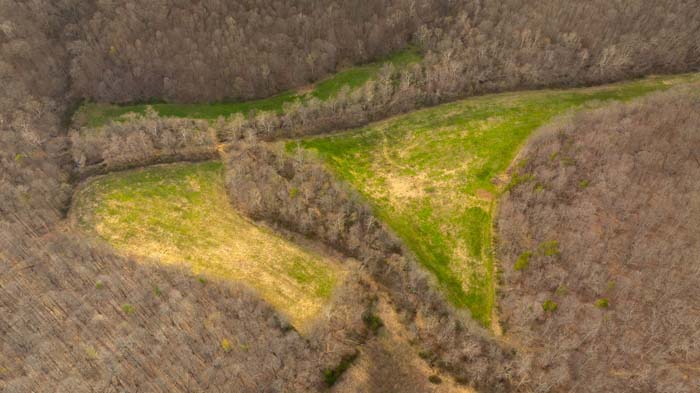 Southern Ohio whitetail hunting farm with timber and rolling terrain