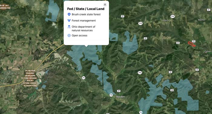 Southern Ohio hunting acreage with thick cover