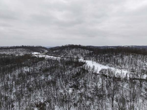 Potential cabin or lodge location overlooking hills in southeastern Ohio