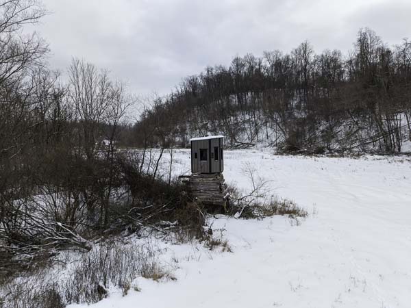 Road access to 166 acre property near I 77 in Noble County Ohio