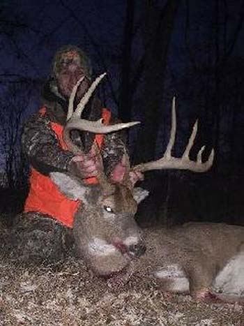 deer rubs and tracks showing strong buck activity