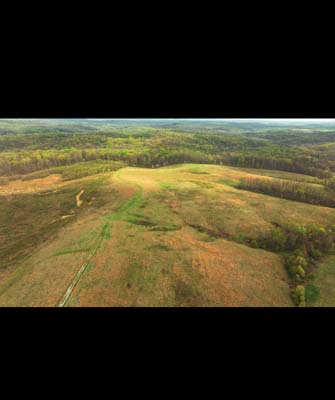 Open farmland in Vinton County Ohio