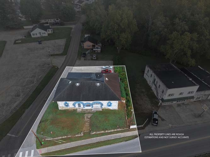 Historic commercial building front view