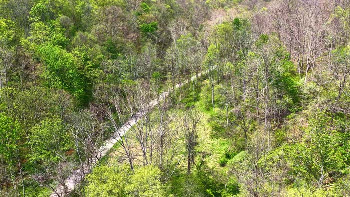 Noble County land with rolling terrain and trees