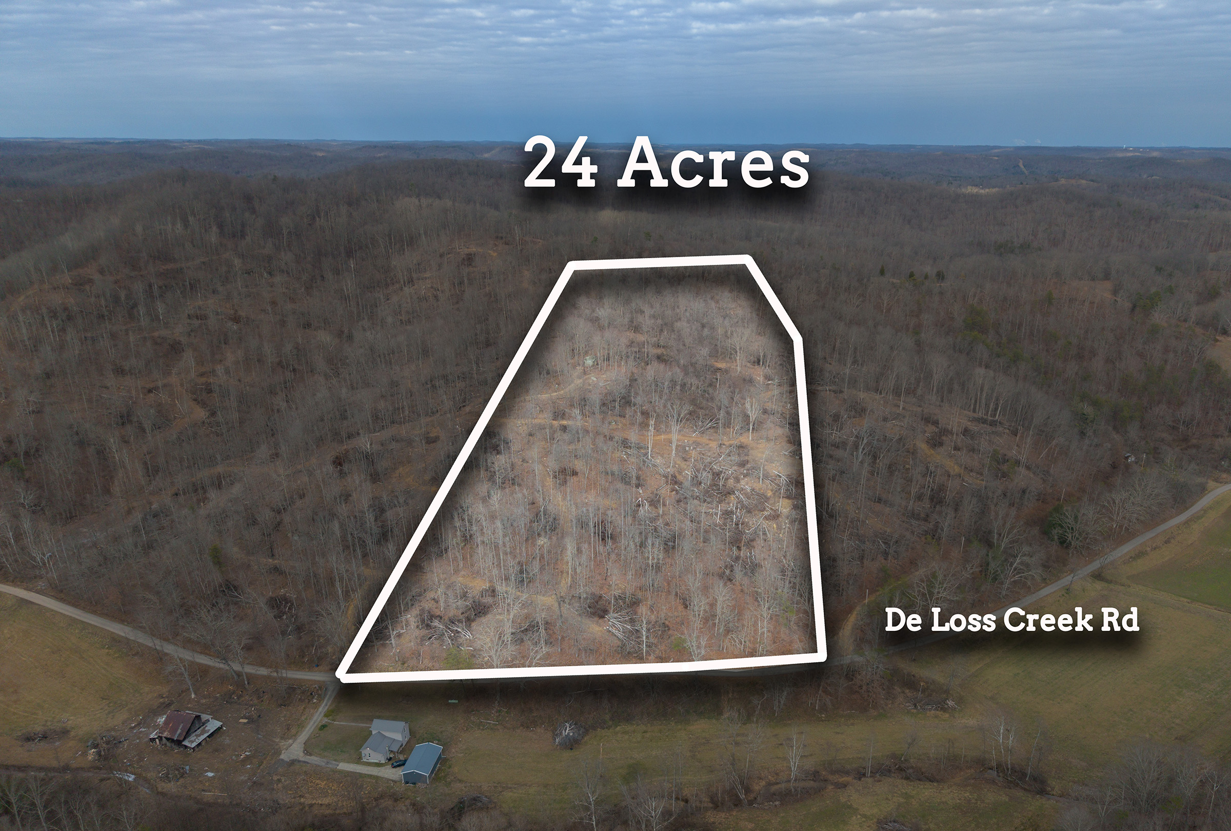 0 Kitts Hill-De Loss Creek Road – 24.3-acre recreational and investment tract with rock formations, Lawrence County, Ohio