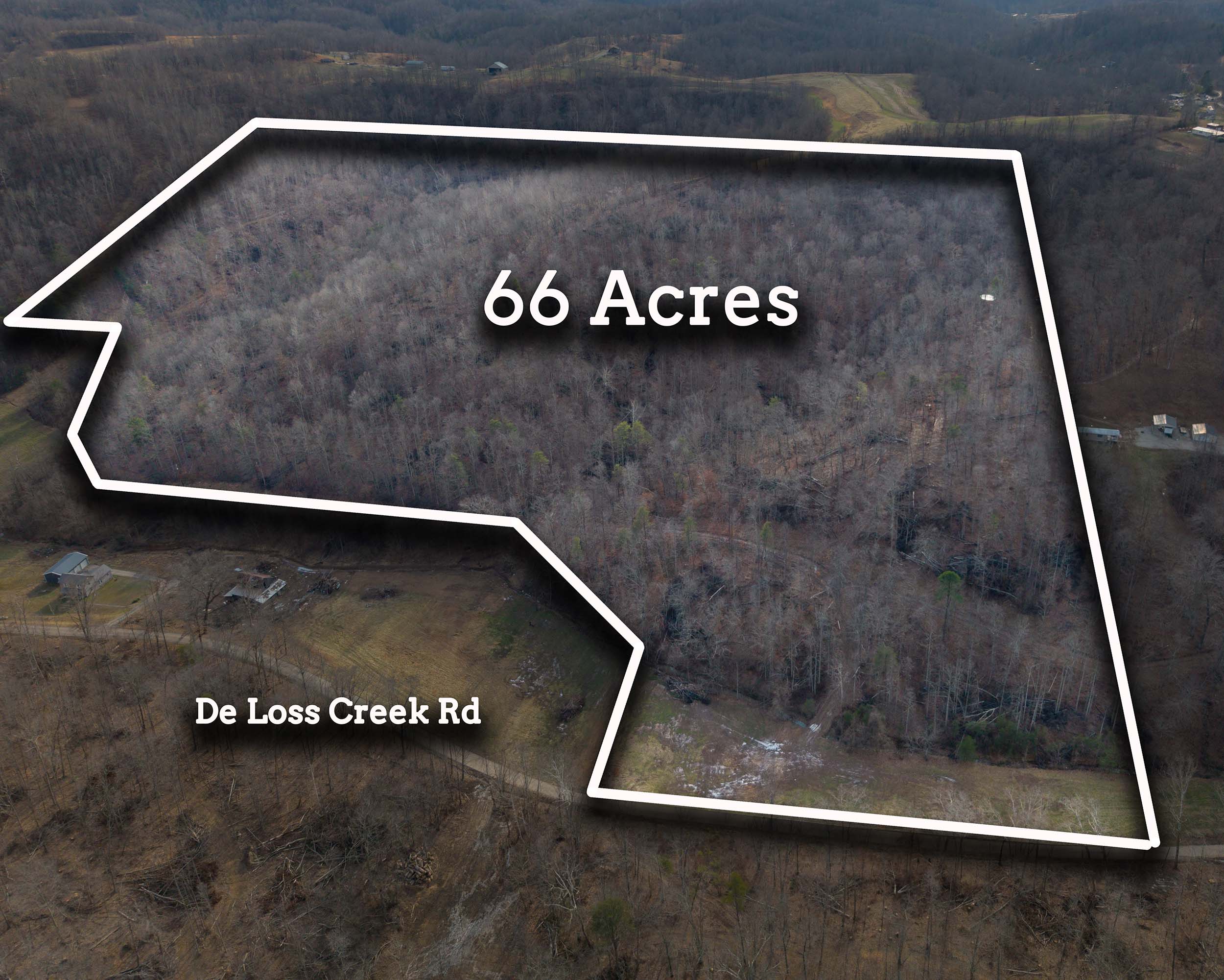 0 Kitts Hill-De Loss Creek Road Tract 8 — 66-acre flagship recreational estate with water source, Lawrence County, Ohio