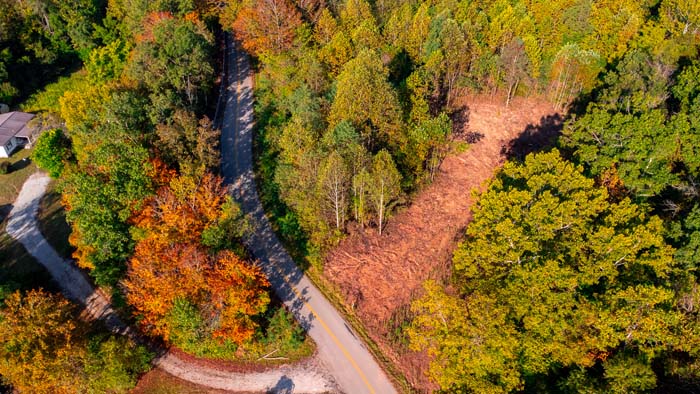 Cleared building site ready to build