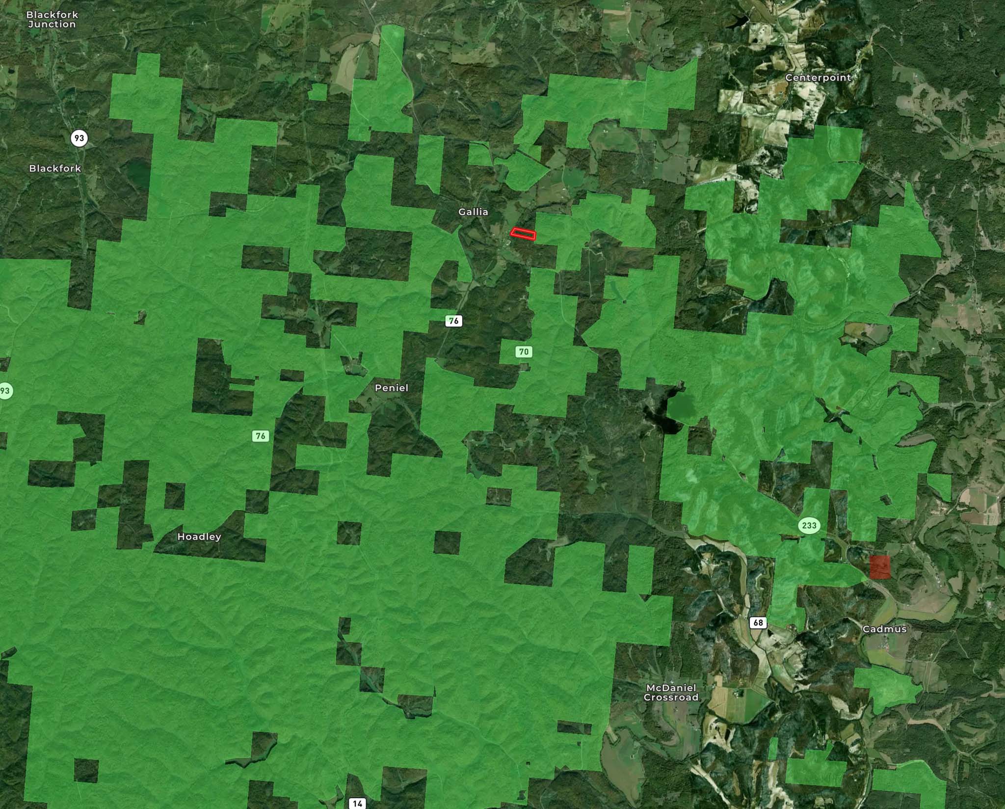 Gated entrance to rural Ohio property