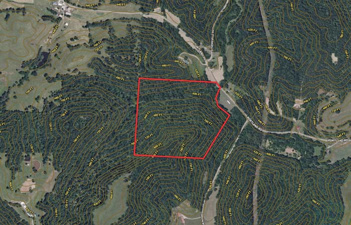 Creek flowing through entry point