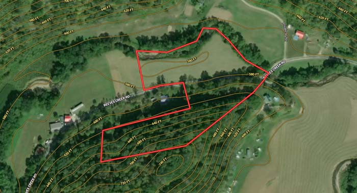 Floodplain area near creek