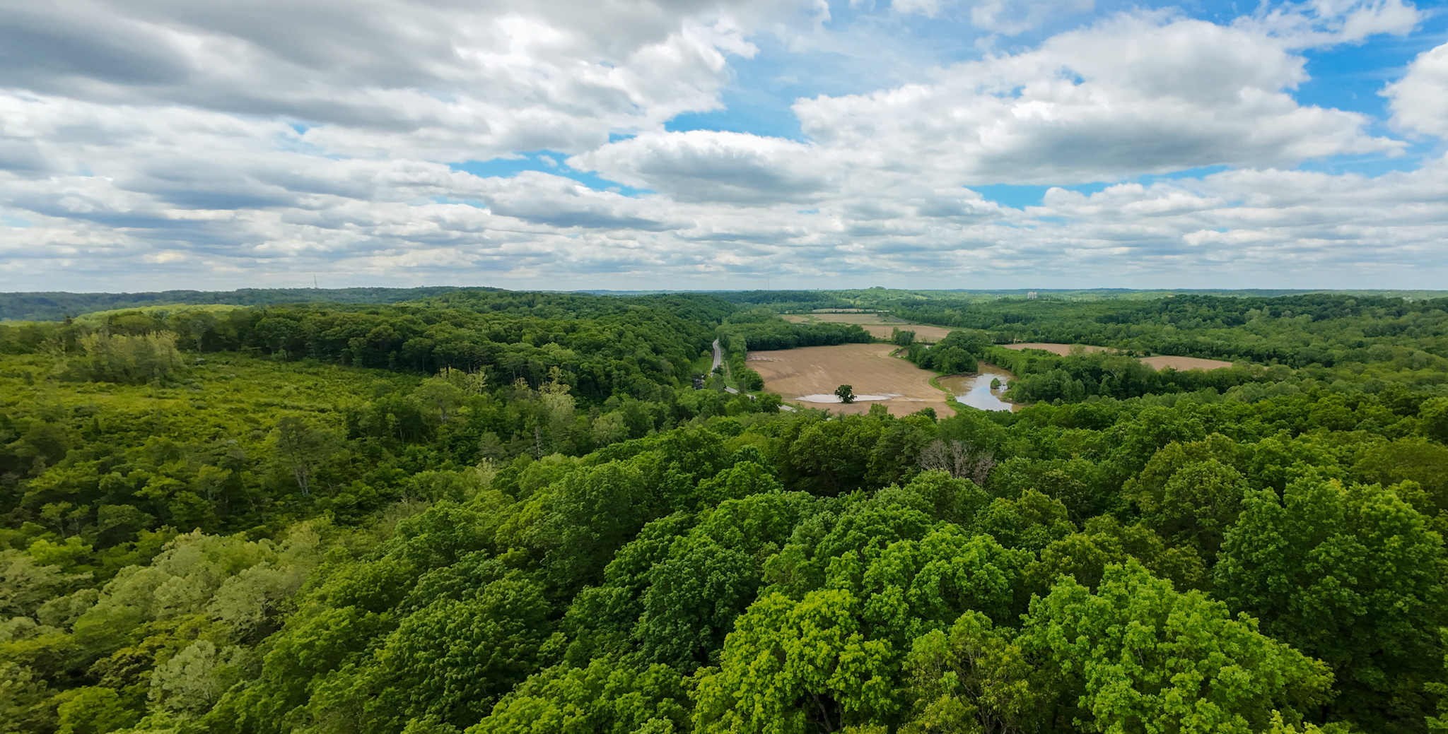 aerial view of land