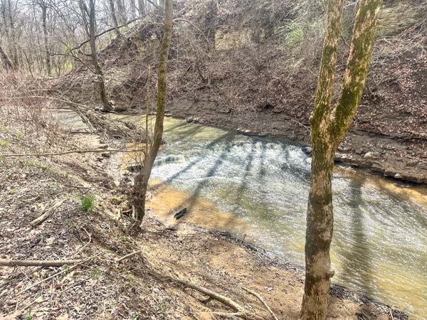 Aerial showing river frontage length