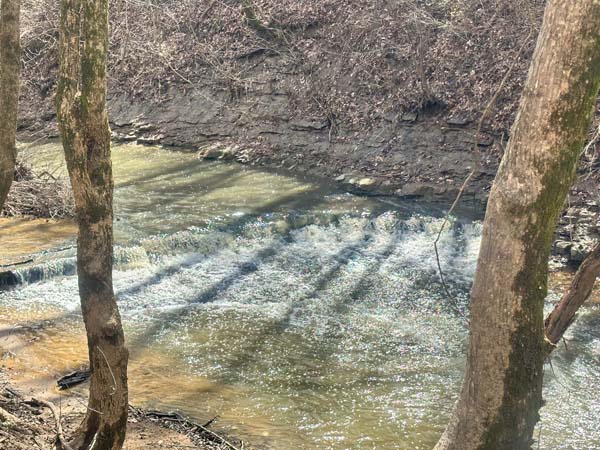 Aerial showing peninsula land layout