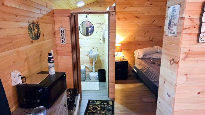 Private recreational land surrounded by timber