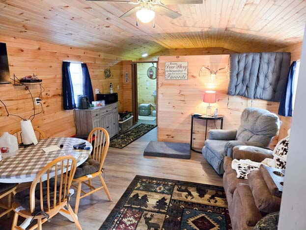 Trail system through mature forest on hunting land