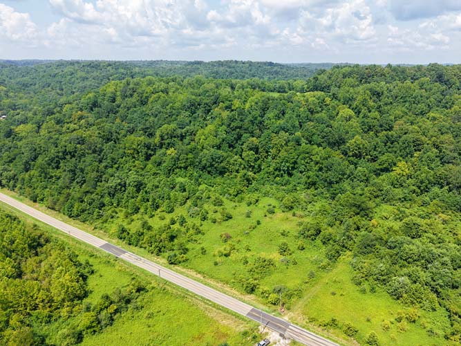Wooded acreage and land features at State Route 218, Gallipolis, Gallia County, Ohio – Image 1
