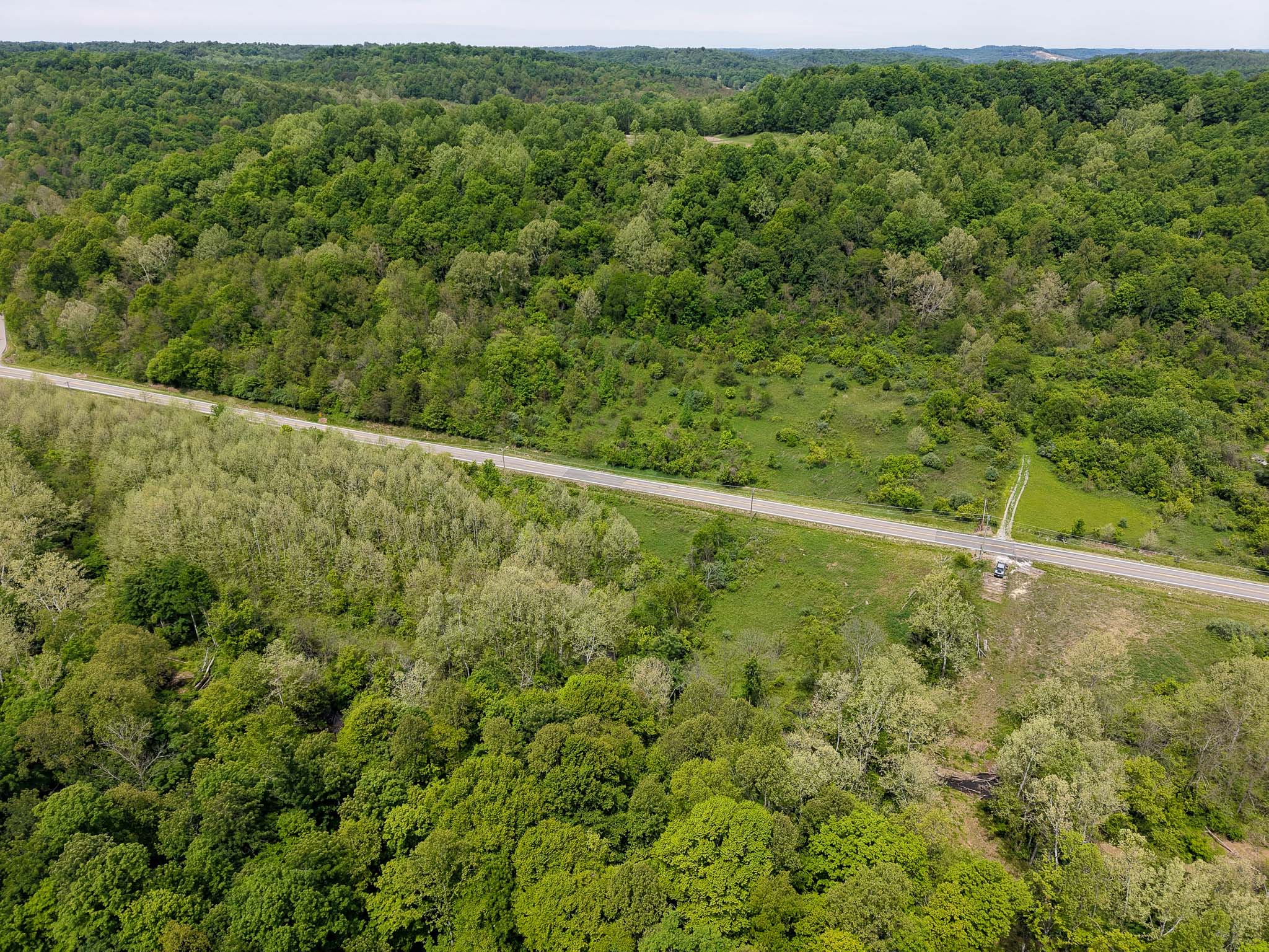 0 State Route 218 — 115 acres in Gallia County Ohio with frontage on both sides of SR 218, Little Bullskin Creek, wooded hunting tract near Crown City