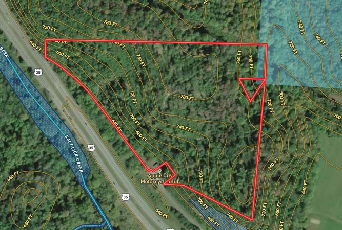 Recreational land with privacy and access