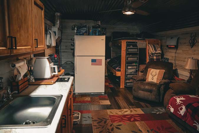 Established trail system through forested property