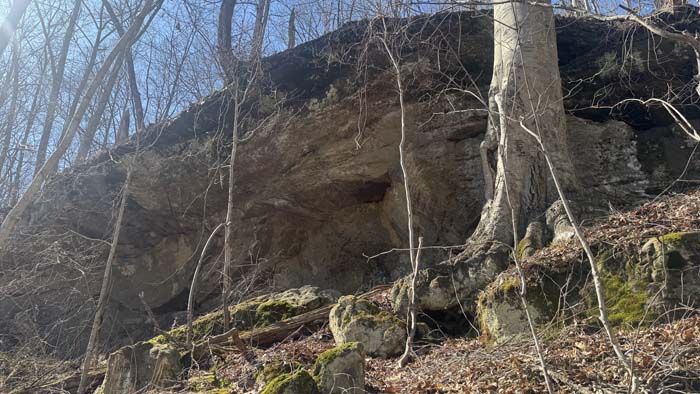 Aerial view of 35 acre property near Zaleski State Forest