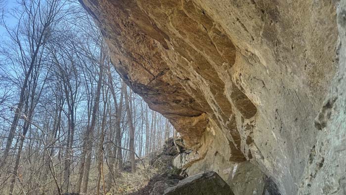 Rolling wooded terrain in Vinton County Ohio