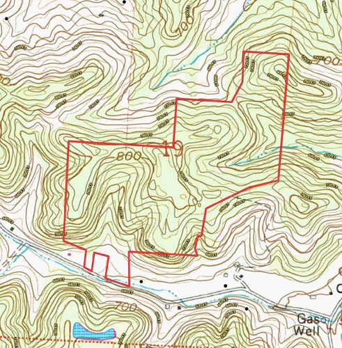 Sloped terrain with timber mix