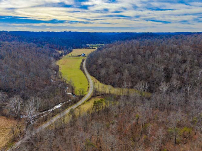Creek crossing Ohio land