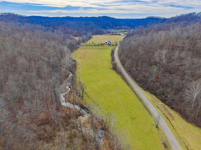 Lawrence County wooded bench