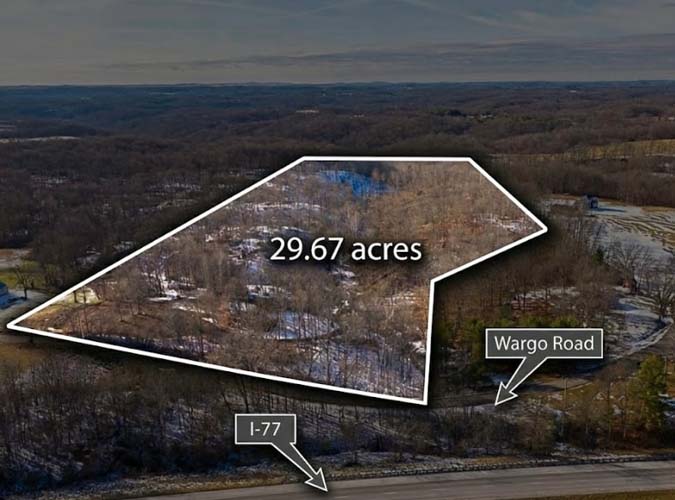 Rolling terrain on Wargo Road Noble County Ohio acreage