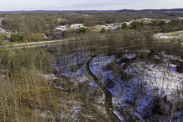 Wildlife corridor near creek on Wargo Road Noble County Ohio