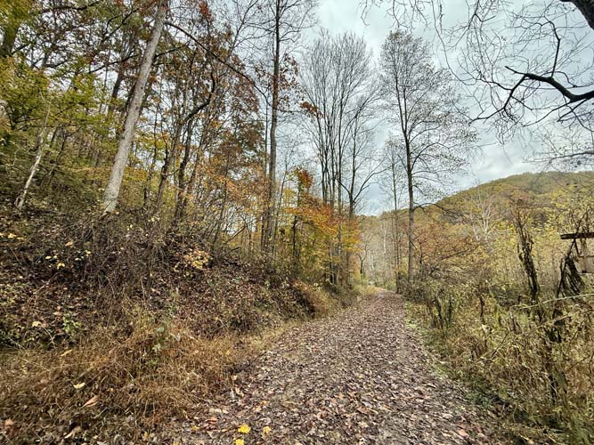 Scenic ridge view over Southern Ohio hills