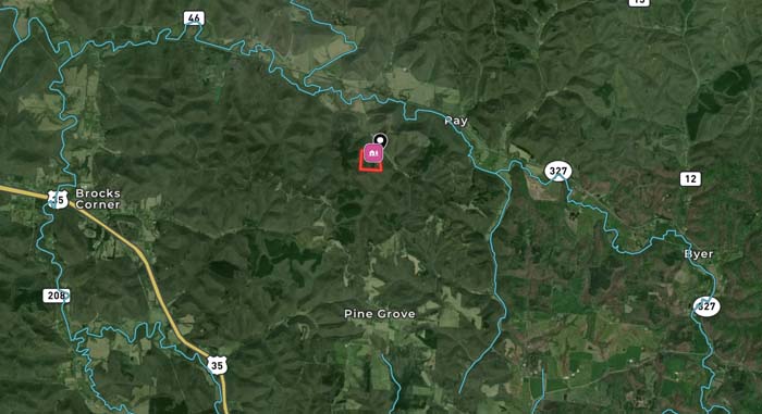 Trailhead entrance to wooded property