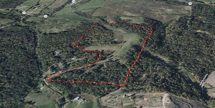 Scenic ridge top views and open meadows on Meigs County land