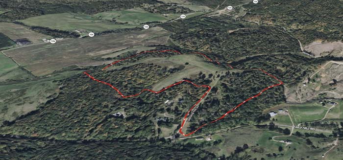 Rolling open acreage and natural habitat on Southern Ohio land