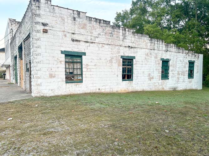 Front view of retail building