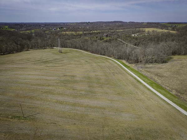 Aerial view of 10.5-acre open tract