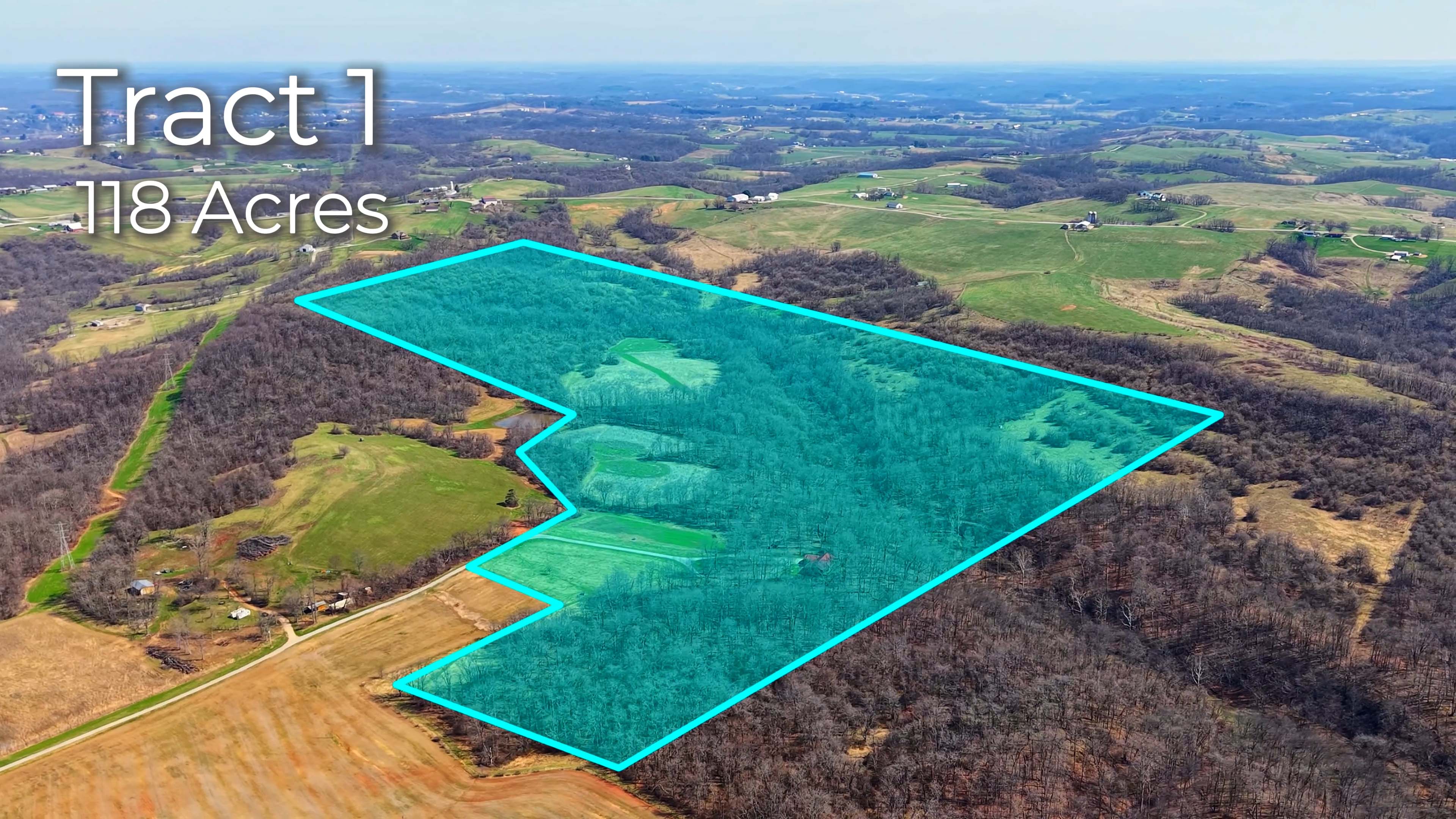 1600 Hardesty Road Tract 1 — 118-acre premier tract with turnkey cabin, Muskingum County, Ohio