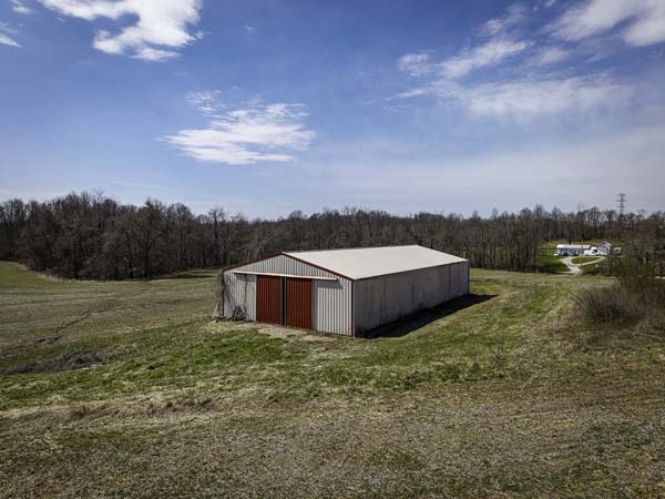 Pole barn with electric service on Muskingum County land