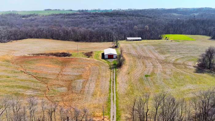 Mixed terrain with elevation changes and timber cover