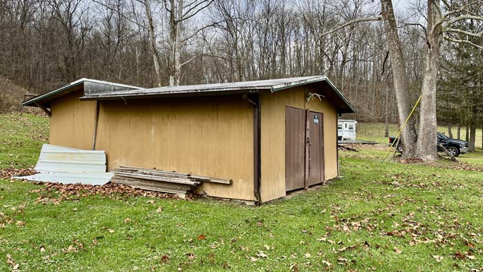 View from hilltop trail across acreage