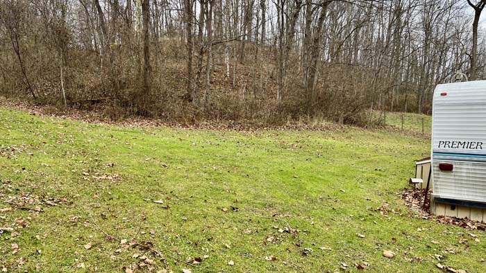 ATV trails across Mush Run Road property