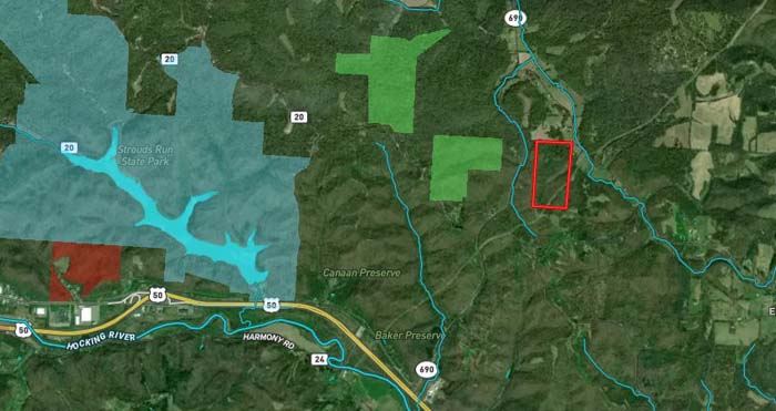 Trail opening with scenic views