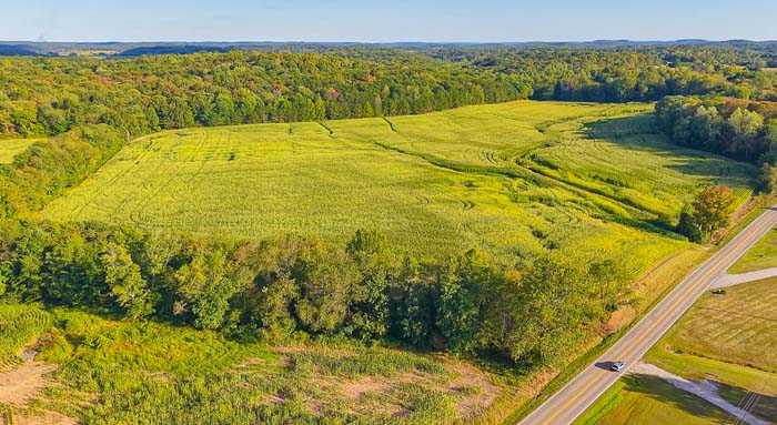 Scenic rolling farm terrain
