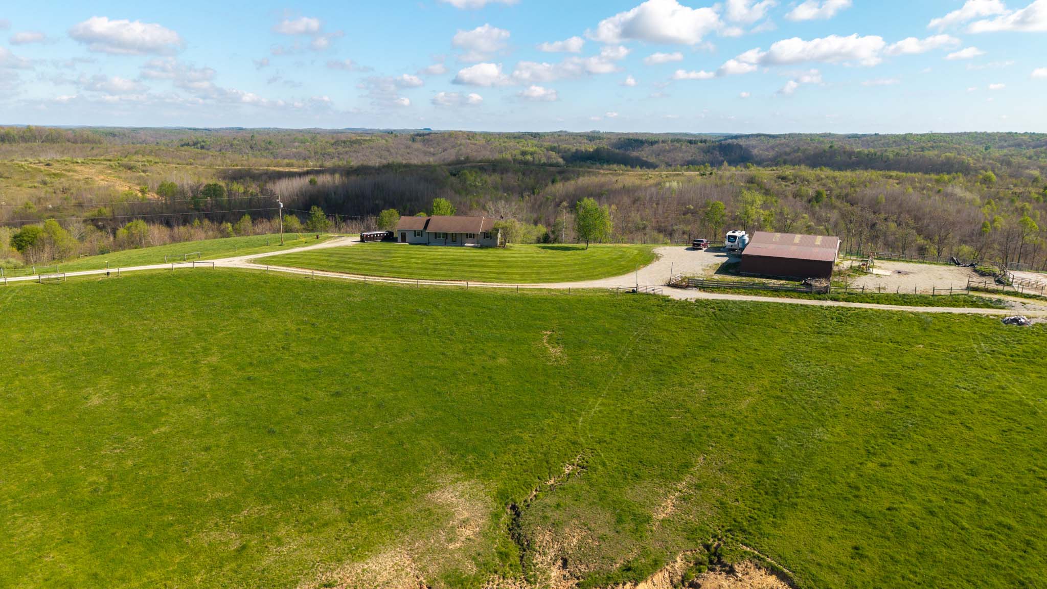 2232 State Route 83 — 375-acre whole farm with homestead and managed hunting operation, Morgan County, Ohio