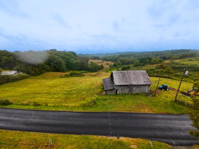 Cleared tract with ample space for custom build