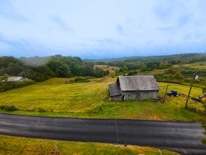 Gently sloping land with multiple home site options