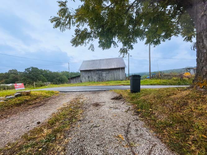 Elevated building site overlooking countryside