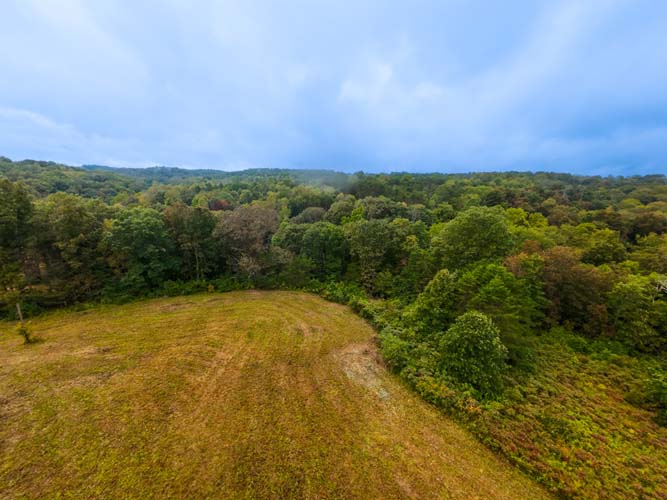 Sunrise over open 7.7-acre parcel in rural Ohio