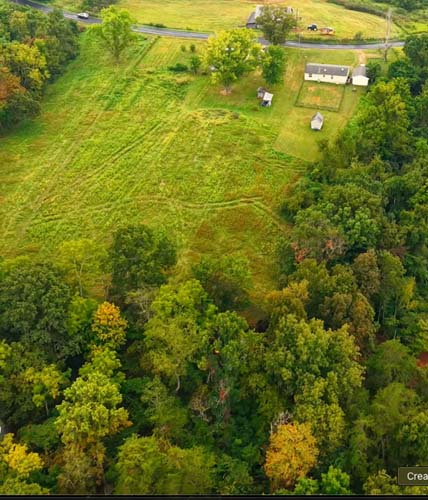 Pasture area near road frontage on Houston Road